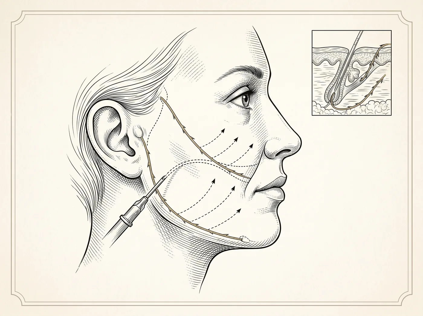 Illustration — Thread Lift