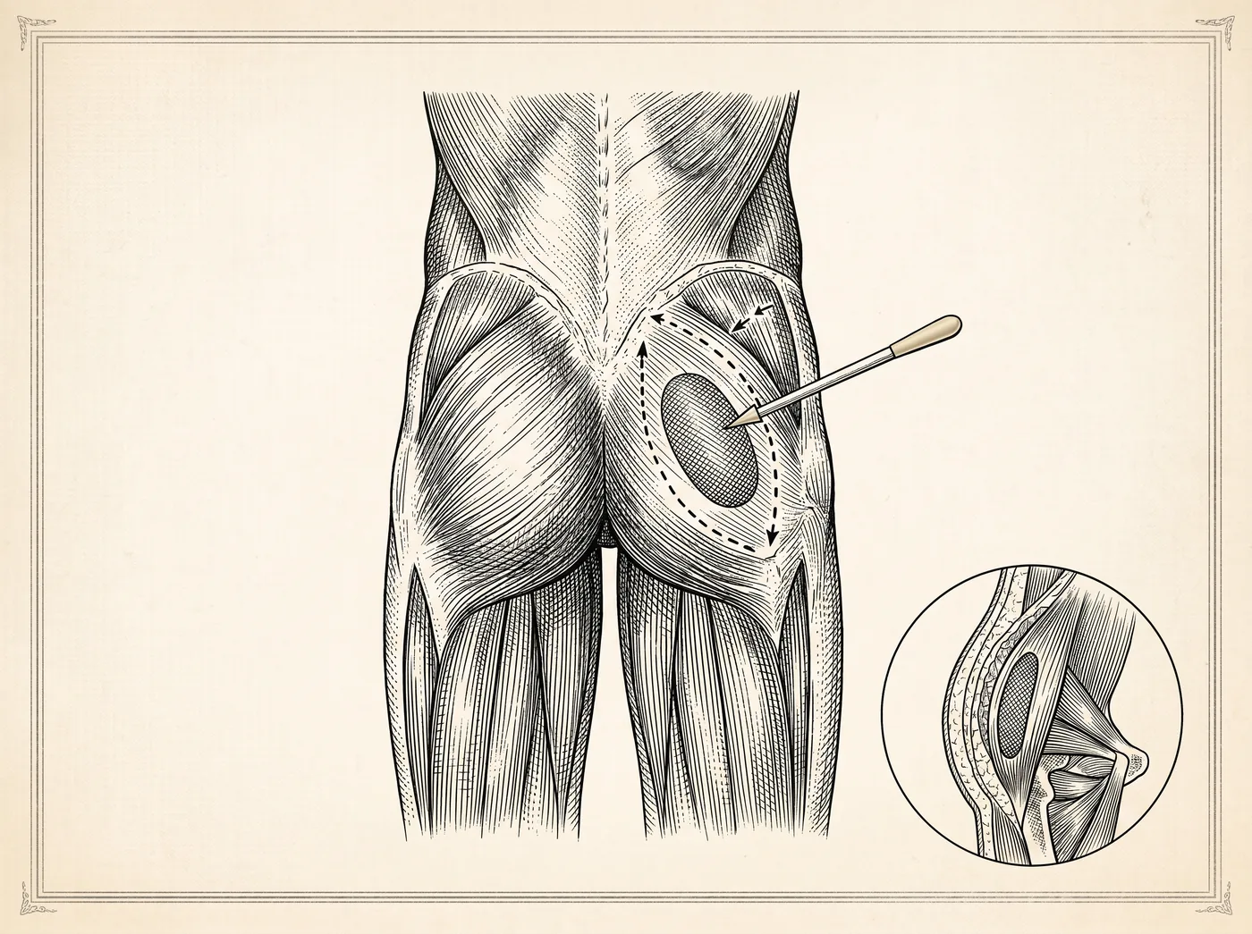 Ilustración — Relleno de Glúteos