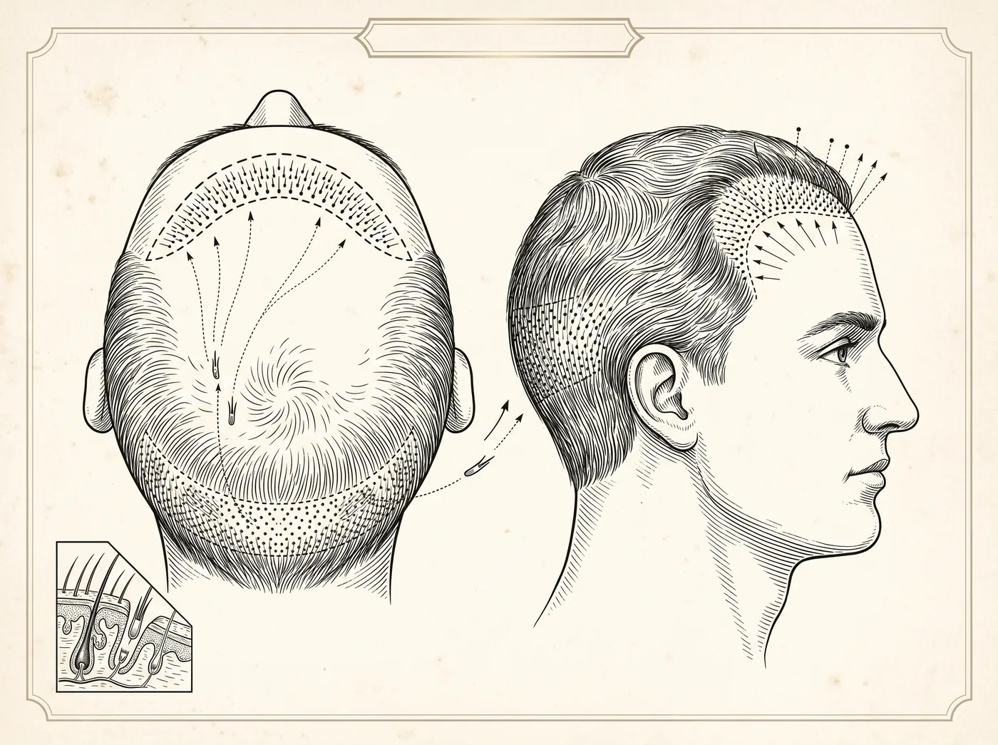 Illustration — Hair Transplant (FUE)